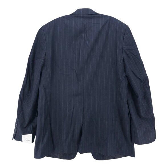 Hart Schaffner Marx "Gold" Navy Blue Pinstripe Blazer Suit Jacket Size 43 LONG - Picture 3 of 11